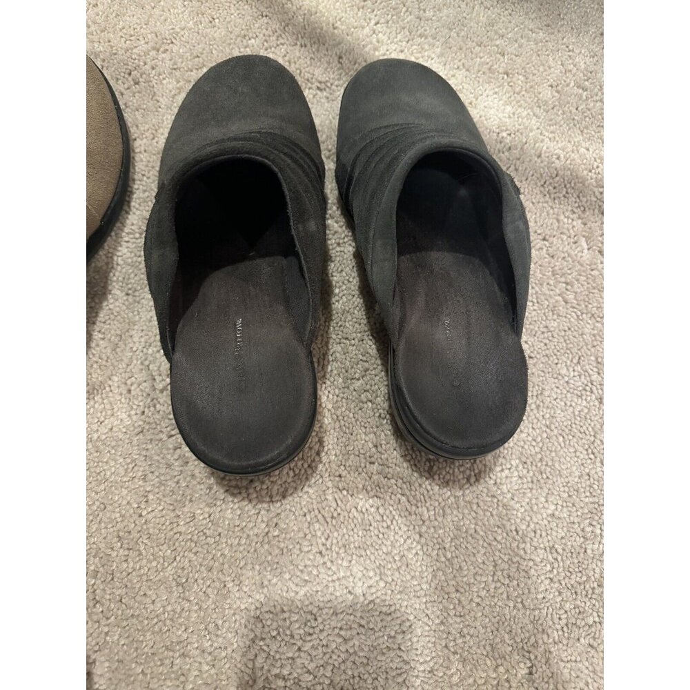 Croft & Barrow Clogs Dress Shoes Taupe & Grey Suede Womens Size 6 Leather Upper - Picture 7 of 9